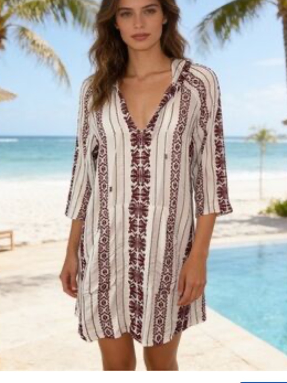 Zimmermann embroidered hooded coverup